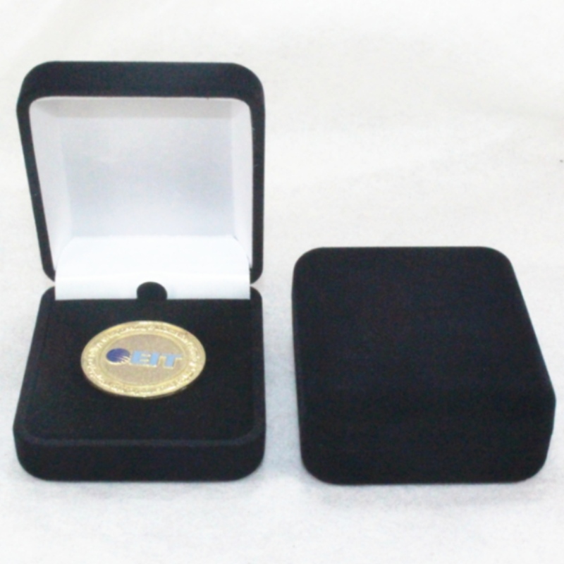 Elemento F-05 forma rotonda Velvet Box per anello, distintivo &piccola moneta, mm.55*70*26, pesi circa 35g